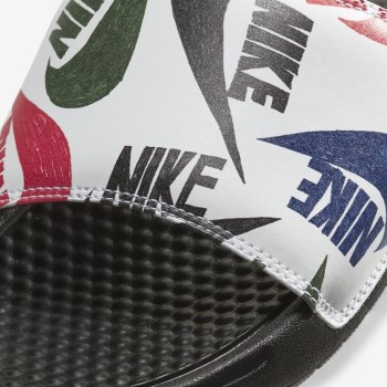 Nike Benassi JDI - Férfi Szandál - Fekete/Fehér/Színes/Fekete